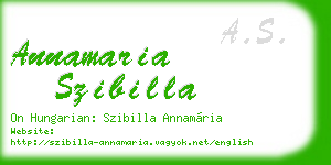 annamaria szibilla business card